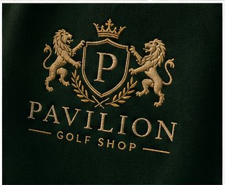 Embroidered Pavilion crest close-up